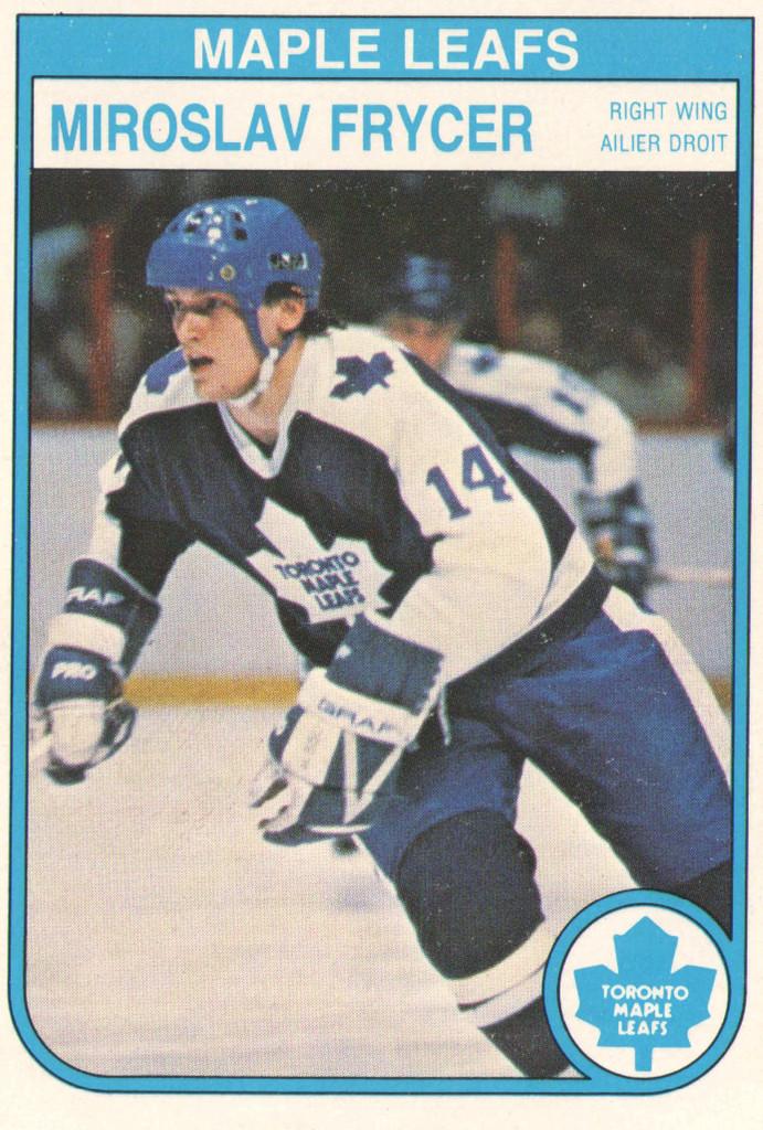 Miroslav Fryčer a jeho kartička za Toronto Maple Leafs