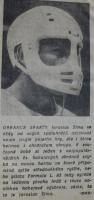 článek o neobvyklém tvaru helmy Jaroslava Šímy