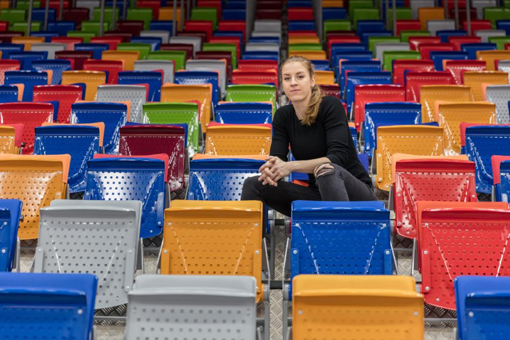 Kateřina Elhotová na tribuně